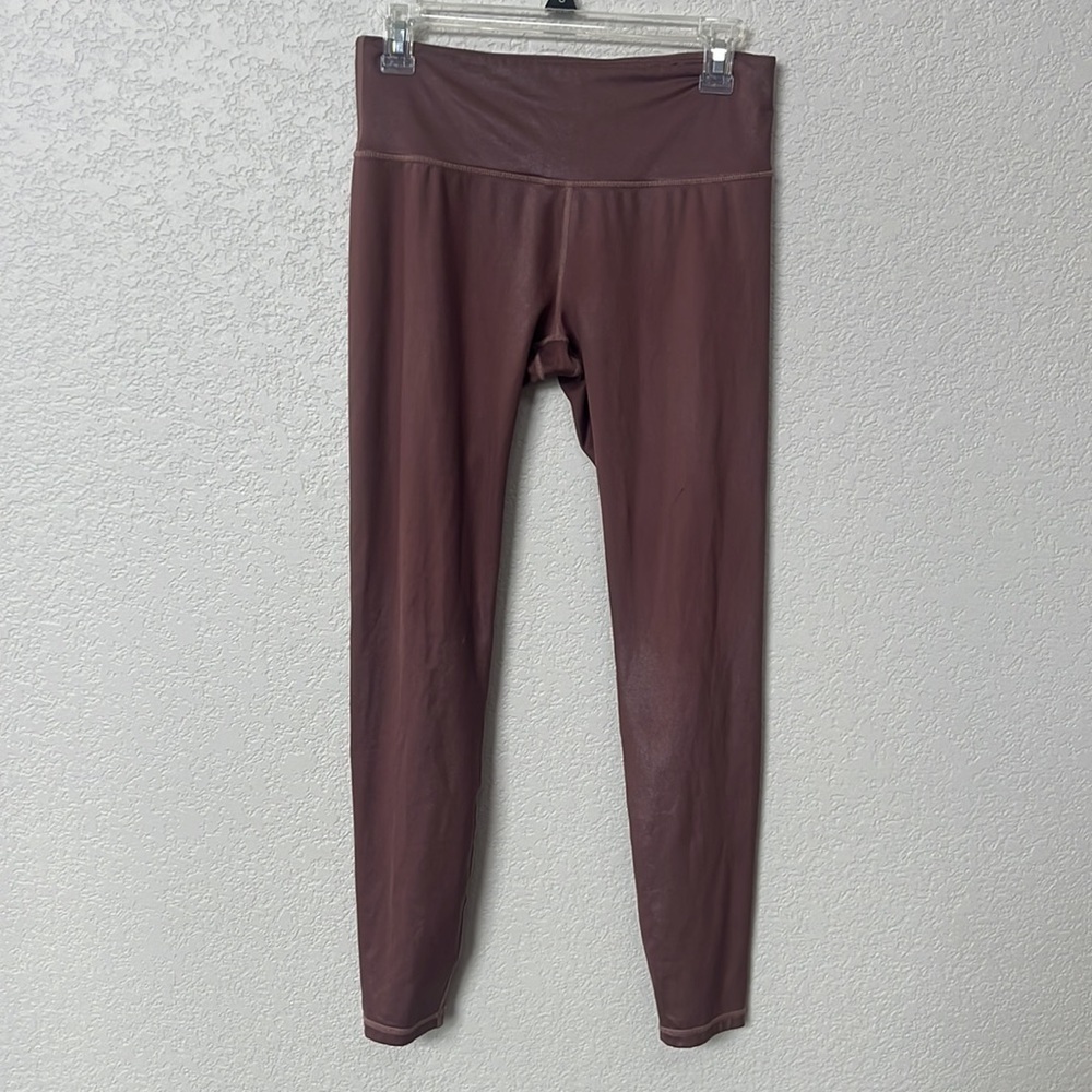 Athleta Metallic Legging Pant Pink size Small - Picture 2 of 11